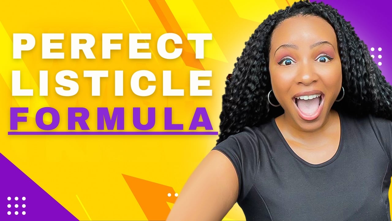 Nikida teaching how the perfect listicle formula