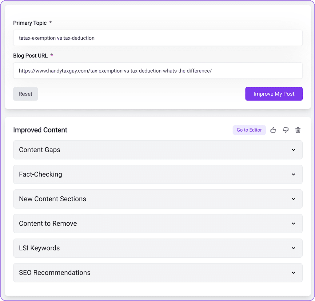 Bramework Blog Booster complete content analysis