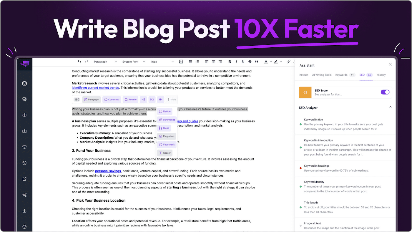 Bramework will help you write blog post 10x faster